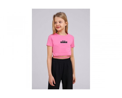 Укороченная футболка, розовая