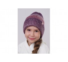 Детская шапка с флисовым утеплением, фиолетовый/розовый