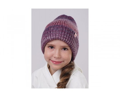 Детская шапка с флисовым утеплением, фиолетовый/розовый